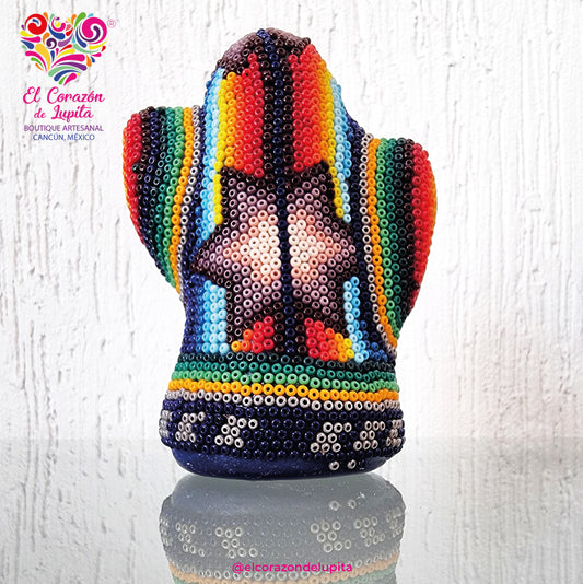 🌵 Cactus Huichol con Estrellas Sagradas